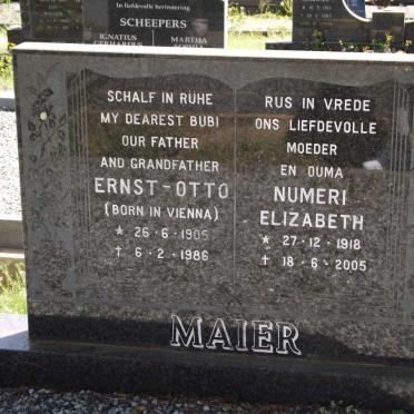 MAIER Ernst-Otto 1905-1986 &amp; Numeri Elizabeth 1918-2005