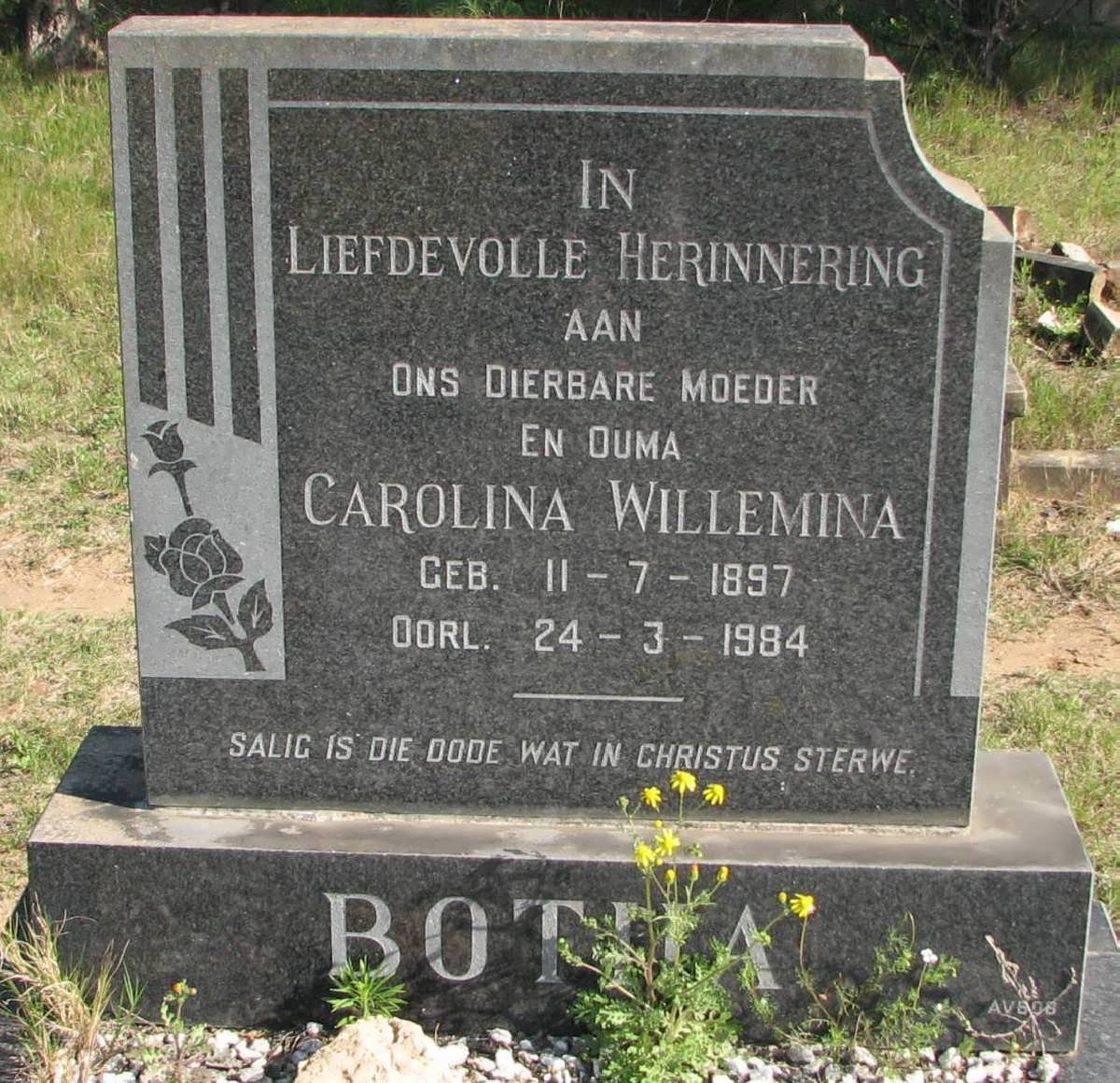 BOTHA Carolina Willemina 1897-1984
