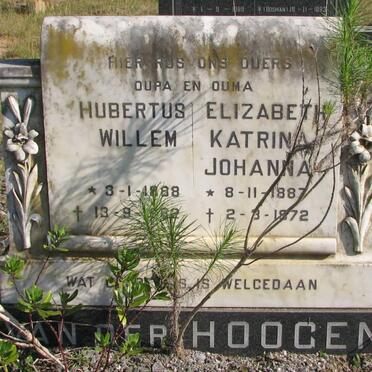 HOOGEN Hubertus Willem, van der 1888-1982 &amp; Elizabeth Katrina Johanna 1887-1972