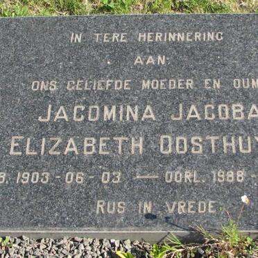 OOSTHUYSEN Jacomina Jacoba Elizabeth 1903-1988