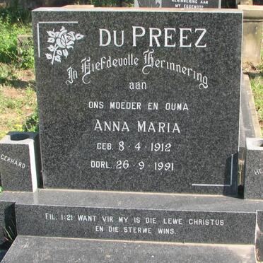 PREEZ Anna Maria, du 1912-1991