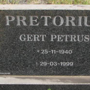 PRETORIUS Gert Petrus 1940-1999