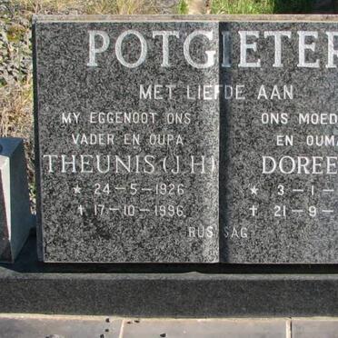 POTGIETER J.H. 1926-1996 &amp; Doreen 1929-2008