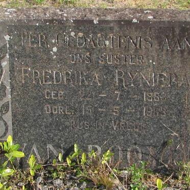 ROOYEN Fredrika Ryniera, van 1883-1963