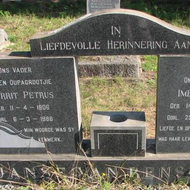 RENSBURG Gerrit Petrus, Janse van 1906-1988 &amp; Imelda Veronica 1924-1978
