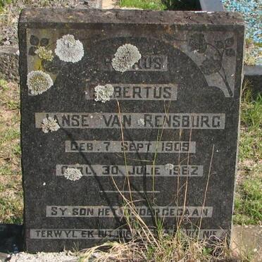 RENSBURG Petrus Gysbertus, Janse van 1909-1962