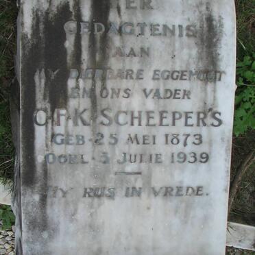 SCHEEPERS C.P.K. 1873-1939