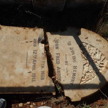 ANDERSON John Fred 1868-1915