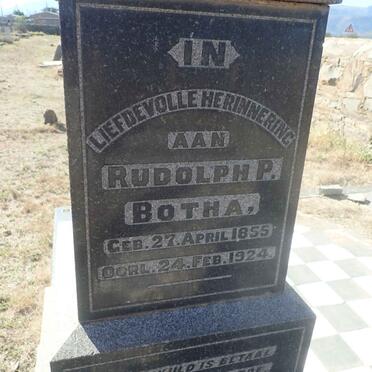 BOTHA Rudolph P. 1855-1924 &amp; Susanna M.C. TROSKIE 1856-1936