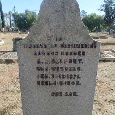 DELPORT A.J. nee WESSELS 1871-1943