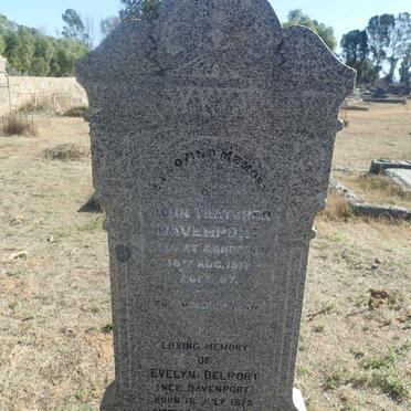 DAVENPORT John Thatcher -1917 :: DELPORT Evelyn nee DAVENPORT 1876-1957