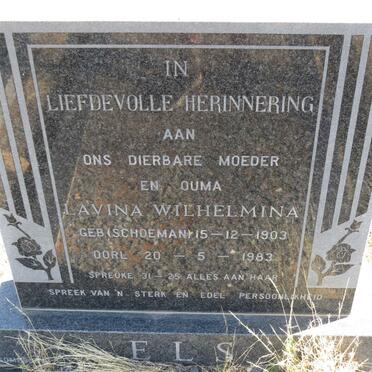 ELS Johannes Jacobus 1904-1979 &amp; Lavina Wilhelmina SCHOEMAN 1903-1983