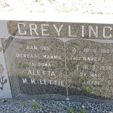 GREYLING Paul Frederick 1890-1976 &amp; Aletta M.M. ANKER 1907-1990