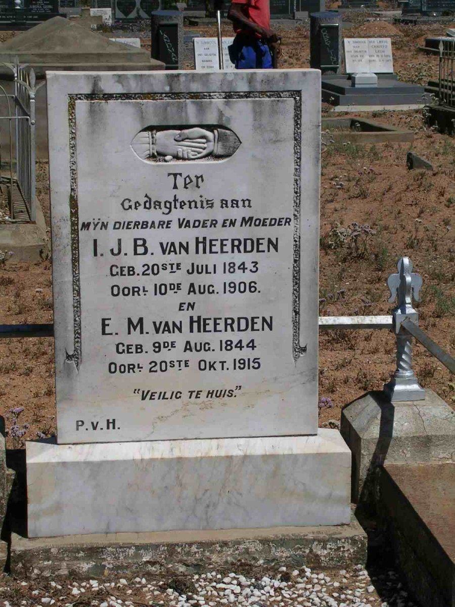 HEERDEN  I.J.B., van 1843-1906 &amp;. E.M. 1844-1915