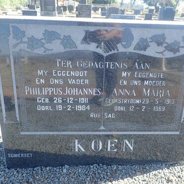 KOEN Philippus Johannes 1911-1984 &amp; Anna Maria STRYDOM 1913-1969