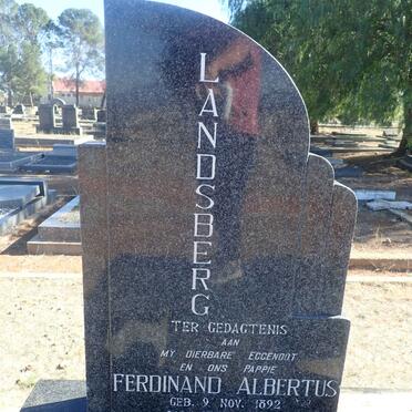 LANDSBERG Ferdinand Albertus 1892-1953 &amp; Jurgina Georg 1906-1994