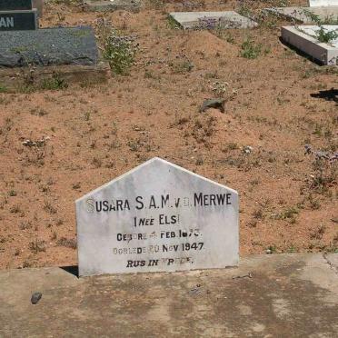 MERWE Susara S.A.M., v.d. nee ELS 1873-1947