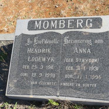 MOMBERG Hendrik Lodewyk 1911-1990 &amp; Anna STRYDOM 1931-1996