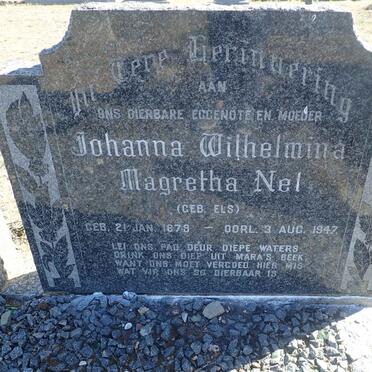 NEL Johanna Wilhelmina Magretha nee ELS 1879-1947
