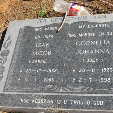 ROSSOUW Izak Jacob 1922-2005 &amp; Cornelia Johanna 1923-1998