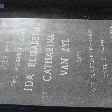 ZYL Francois Jacobus, van 1905-1976 &amp; Ida Elizabeth Catharina COETZER 1905-1991