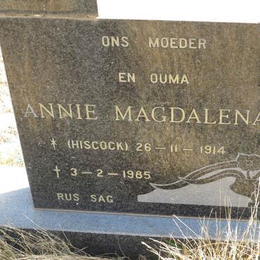 ? Jan Daniel 1903-1981 &amp; Annie Magdalena HISCOCK 1914-1985