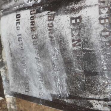 BENNETT Thomas William 1856-1916 &amp; Deborah Amy GLASS 1858-1931 :: BENNETT Ella Mona -1919 :: BENNETT Margaret Joan -1925