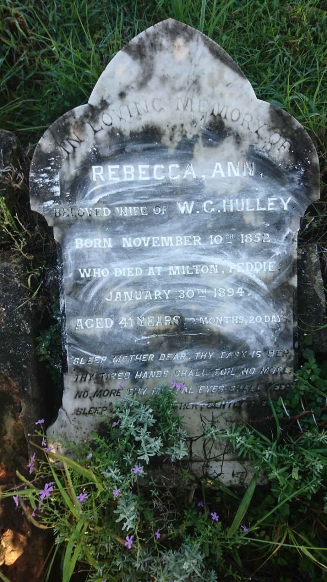 HULLEY Rebecca Ann 1852-1894