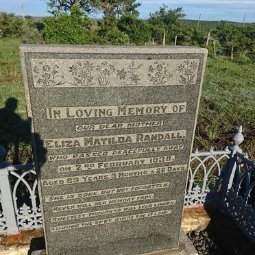 RANDALL Benjamin -1913 &amp; Eliza Matilda HAYWARD -1938