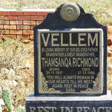 VELLEM Thamsanqa Richmond 1927-1980