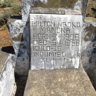 MANONA Milton Nqoko 1908-1966