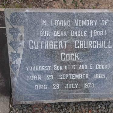 COCK Cuthbert Churchill 1885-1973