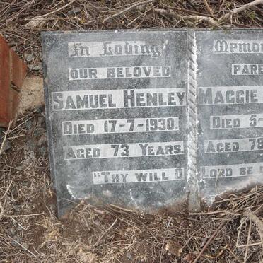 HENLEY Samuel -1930 &amp; Maggie -1952