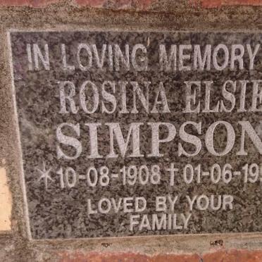 SIMPSON Rosina Elsie 1908-1991