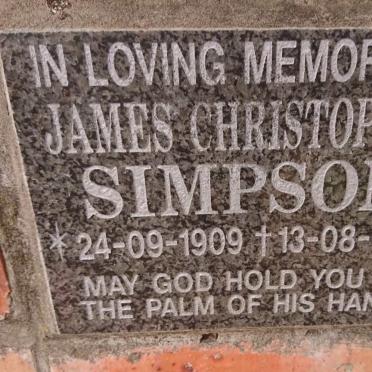 SIMPSON James Christopher 1909-1999