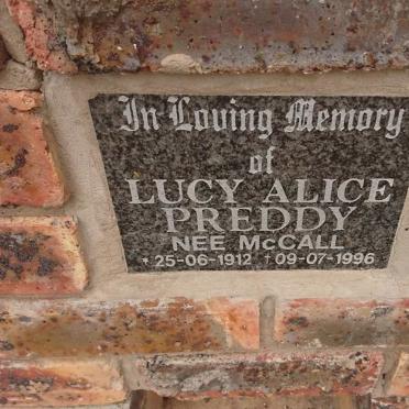 PREDDY Lucy Alice nee MCCALL 1912-1996