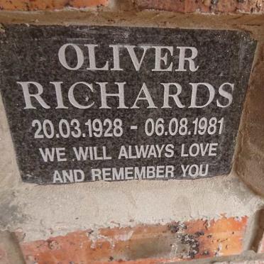 RICHARDS Oliver 1928-1981