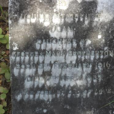 BROTHERTON Joan 1916-1937