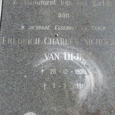 DIJK Fredrich Charles Nicholas, van 1938-1991