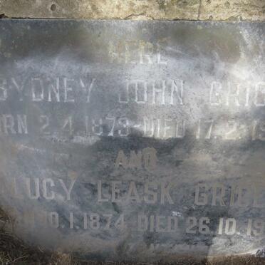 GRICE Sydney John 1873-1959 &amp; Lucy Leask 1874-1959