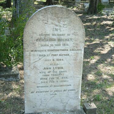 HOCKEY Benjamin 1814-1884 &amp;  Ann Lydia TEMLETT 1826-1892
