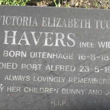 HAVERS Victoria Elizabeth Tucker nee WIDE 1882-1963