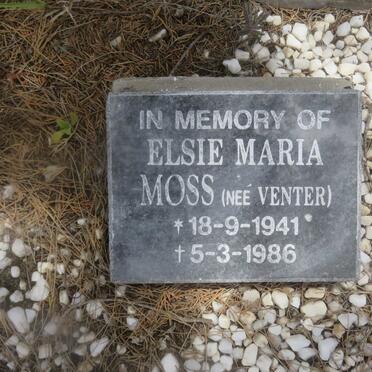 MOSS Elsie Maria nee VENTER 1941-1986