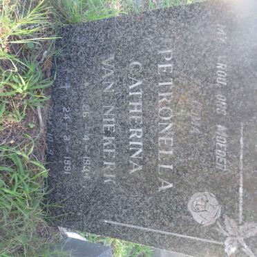 NIEKERK Petronella Catherina, van 1934-1991