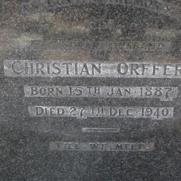 ORFFER Christian 1887-1940