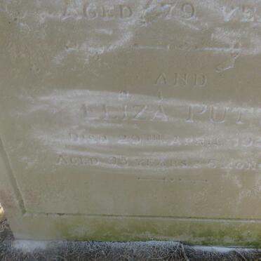 PUTT Henry -1919 &amp; Eliza Selina -1884 :: PUTT Eliza -192?