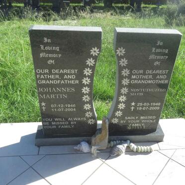 ? Johannes Martin 1946-2004 &amp; Nontuthuzelo Mavis 1948-2009