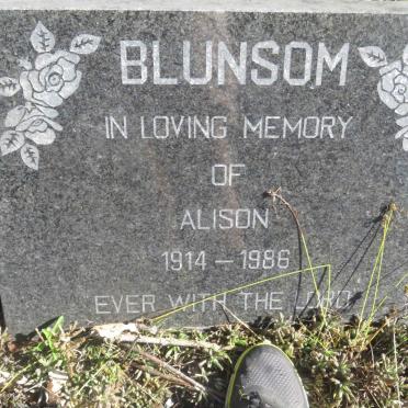 BLUNSOM Alison 1914-1986