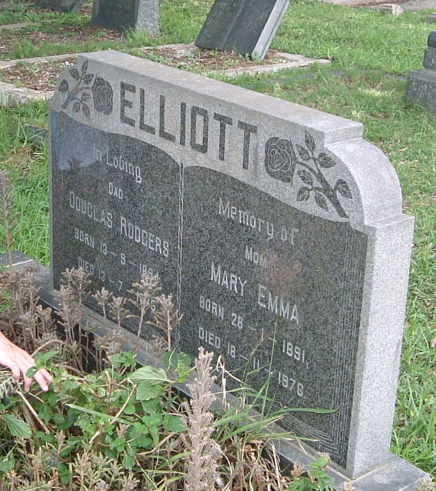 ELLIOTT Douglas Rodgers &amp; Mary Emma 1891-1976