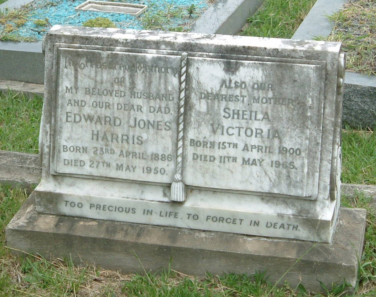 HARRIS Edward Jones 1886-1950 &amp; Sheila Victoria 1900-1965